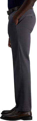 Haggar Men's Premium No Iron Khaki Straight Fit Flat Front Casual Pant