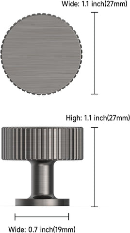 Asidrama 10 Pack Brushed Black Nickel Kitchen Cabinet Knobs