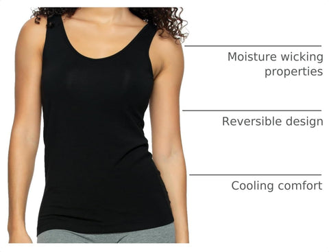 Felina Reversible Cotton Womens Tank Top | 4-Pack
