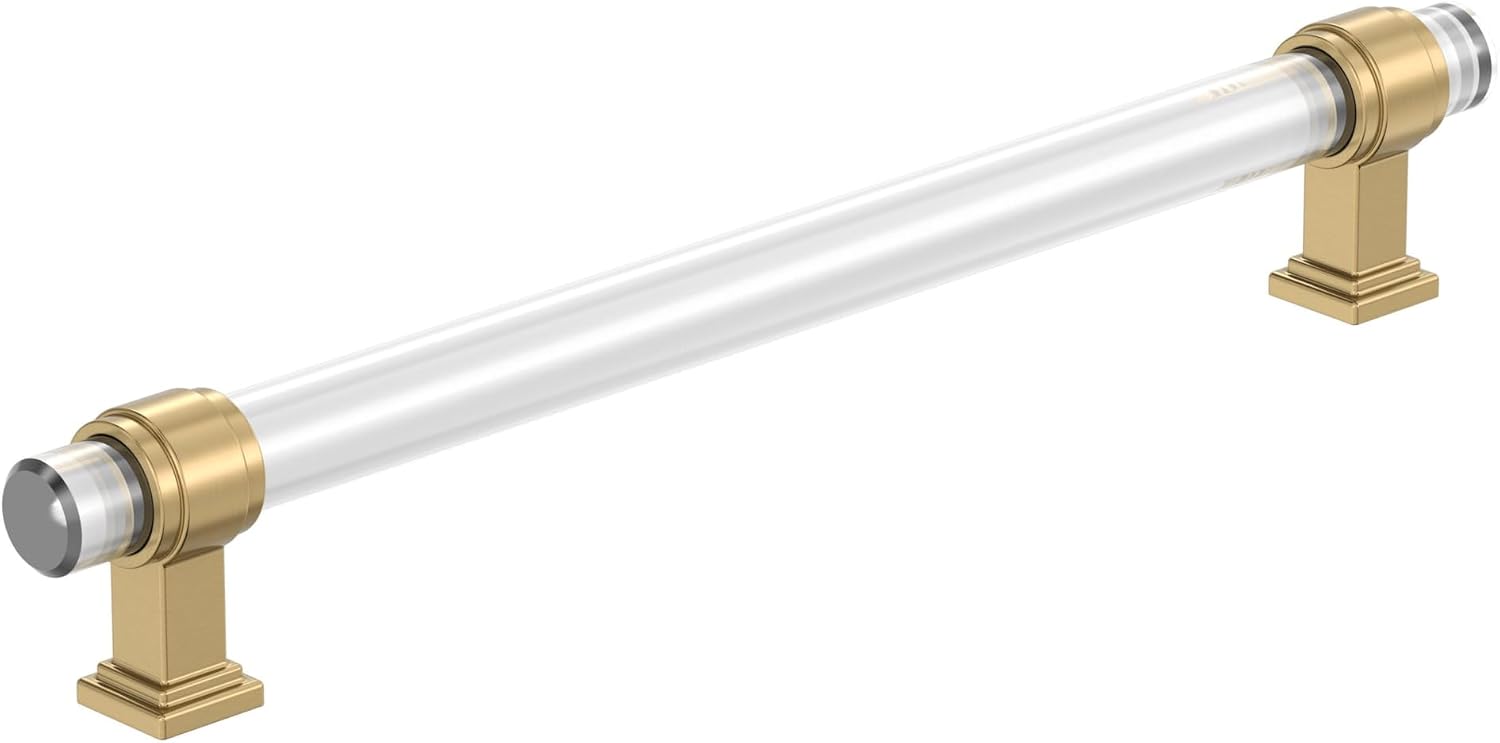 Amerock 8" Glacio Clear/Champagne Bronze Drawer Pull