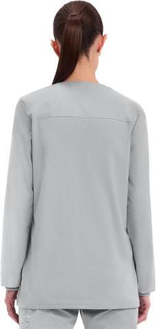 Cherokee WW Professionals Scrub Jacket for Women Snap Front