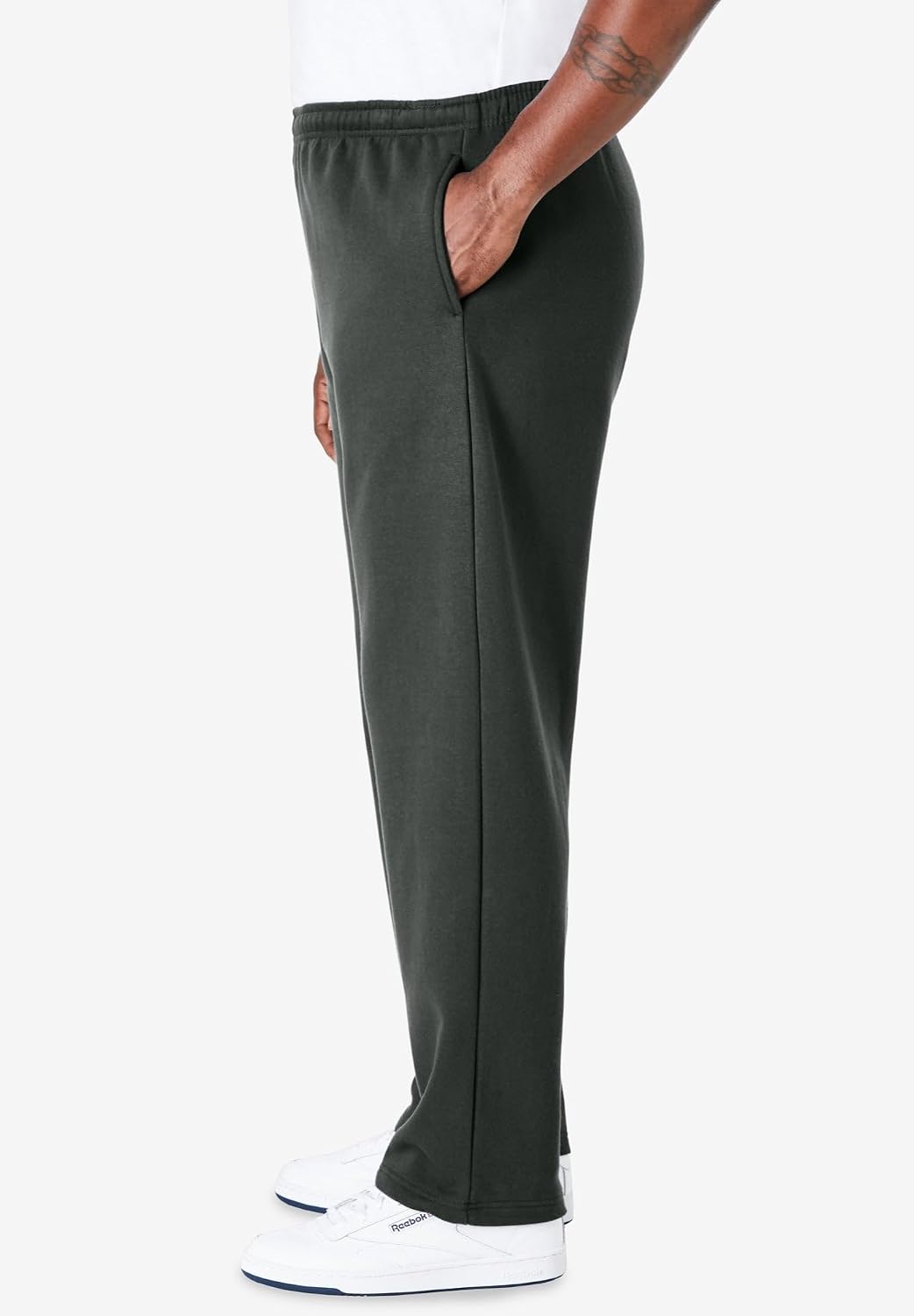 KingSize Fleece Open-Bottom Sweatpants