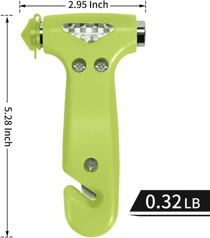 MOTORBUDDY 2-Pack Car Safety Hammer, Auto Emergency Escape Hammer with Window Breaker and Seat Belt Cutter, Emergency Escape Tool for Car Accidents, Glow in The Dark