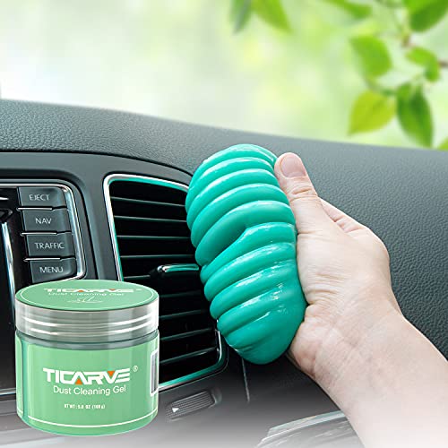 TICARVE Cleaning Gel for Car Detailing Car Cleaning Putty Auto Detailing Gel Detail Tools for Car Interior Cleaner Kit Car Vent Cleaner Automotive Car Cleaner Green