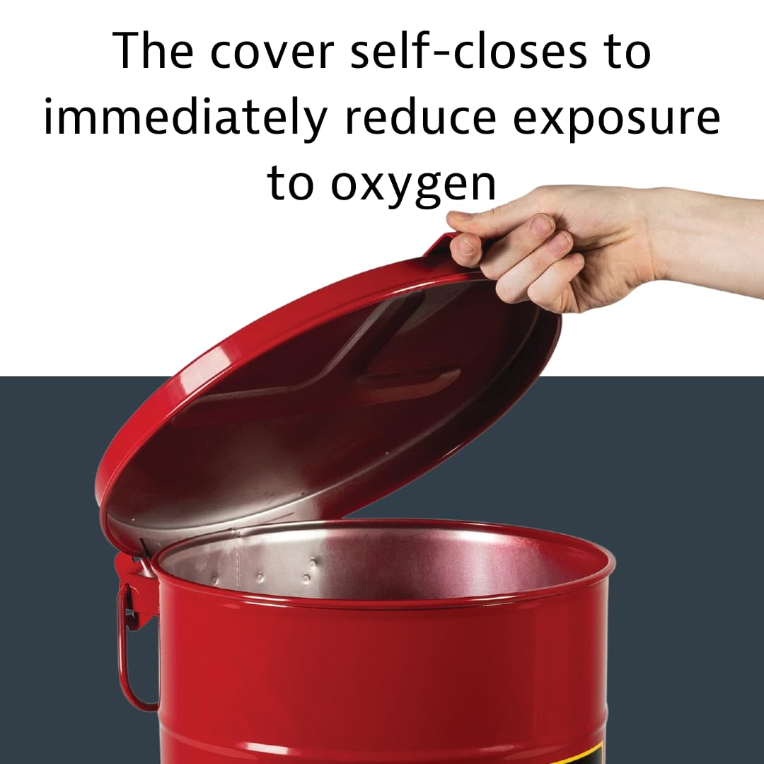 Justrite 6 Gallon Galvanized Steel Oily Waste Can