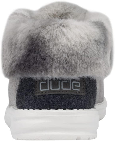 HEYDUDE Women's Britt Lace Up Ankle Boot | Faux Fur Collar