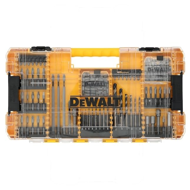DEWALT Tough Grip 120-Piece Screwdriver Bit Set, 1/4-in Hex Shank, Impact Ready, Alloy Steel (DWAF120SETTG)