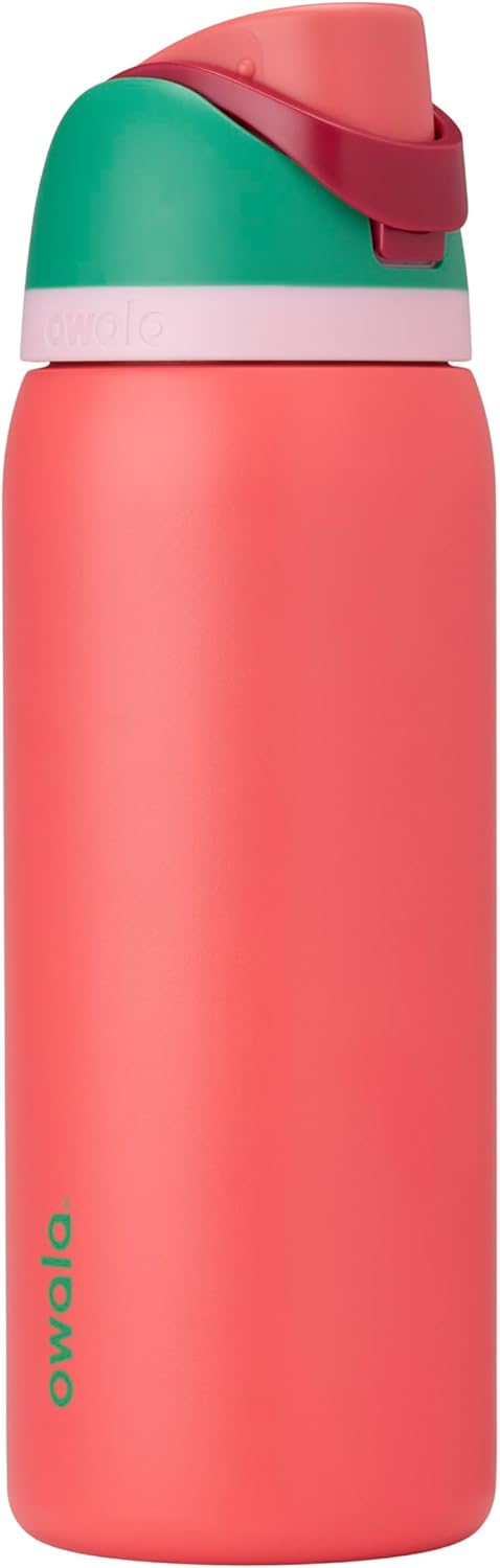 Owala FreeSip Stainless Steel Water Bottle 32 oz Strawberry Fields