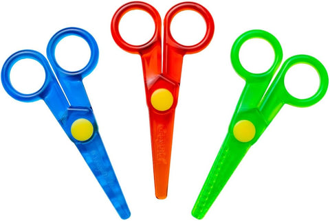 Crayola Toddler Safety Scissors (3pk), Blunt Tip Training Scissors for Preschool Learning Activities, Right & Left Handed, Toddler Arts & Crafts Essentials