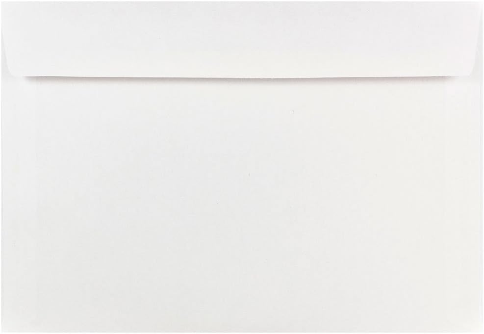 JAM PAPER 7 x 10 Booklet Commercial Envelopes - White - 100/Pack