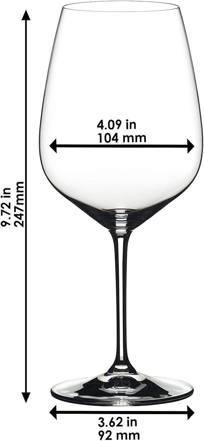 Riedel Extreme Cabernet Wine Glasses, Set of 4, Clear, Dishwasher Safe 4411/0