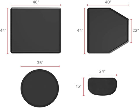 WeatherTech All-Purpose Mat - Multi-Use Mat for Everyday Living - 44" x 48" - Rectangle - Black (APM4448B)