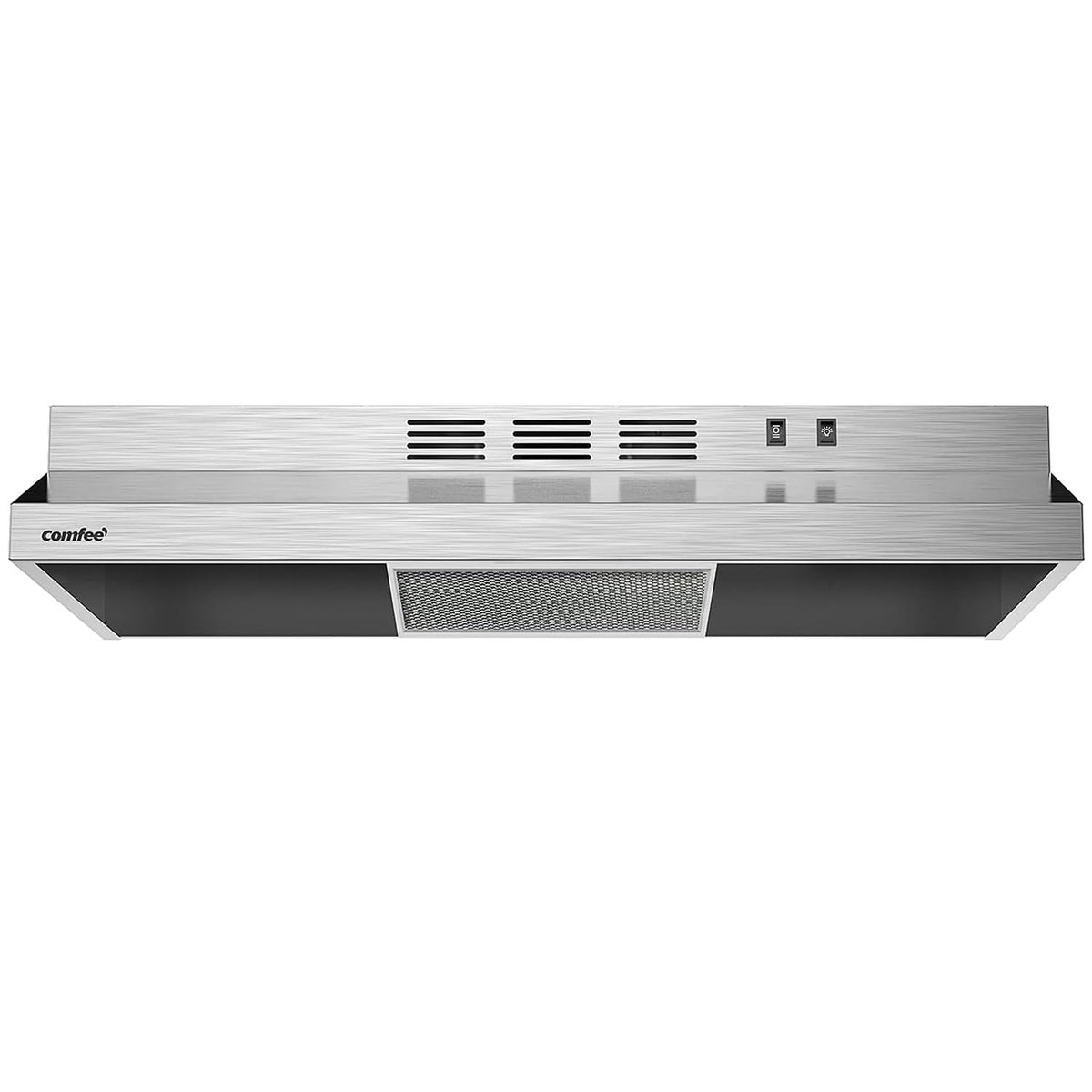 Comfee' CVU30W2AST 30 Inch Ducted Ductless Vent Durable Stainless Steel Kitchen Reusable Filter, 200 CFM, 2 Speed Exhaust Fan Under Cabinet Range Hood