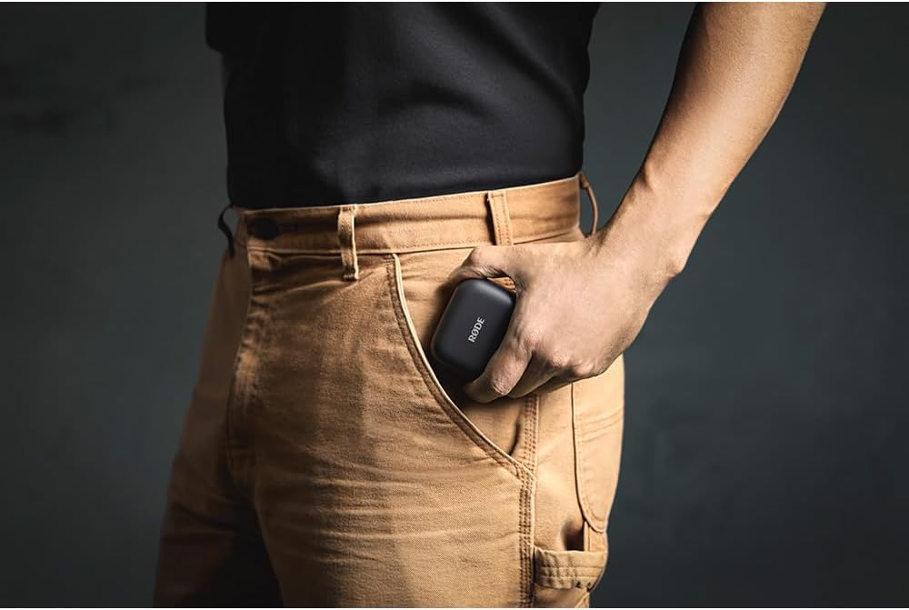 RØDE Wireless Micro - Compact Wireless Microphone, Two Mics with Charge Case for Smartphone Content Creation - USB-C, Black