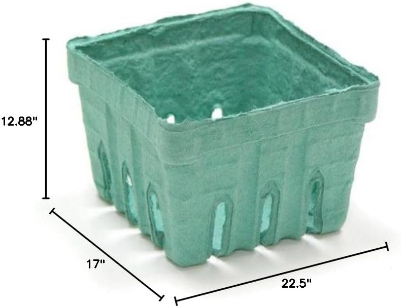 Pactiv Biodegradable M336126 Green Pulp 1 Pint Sized Berry Basket - 420 Per Case