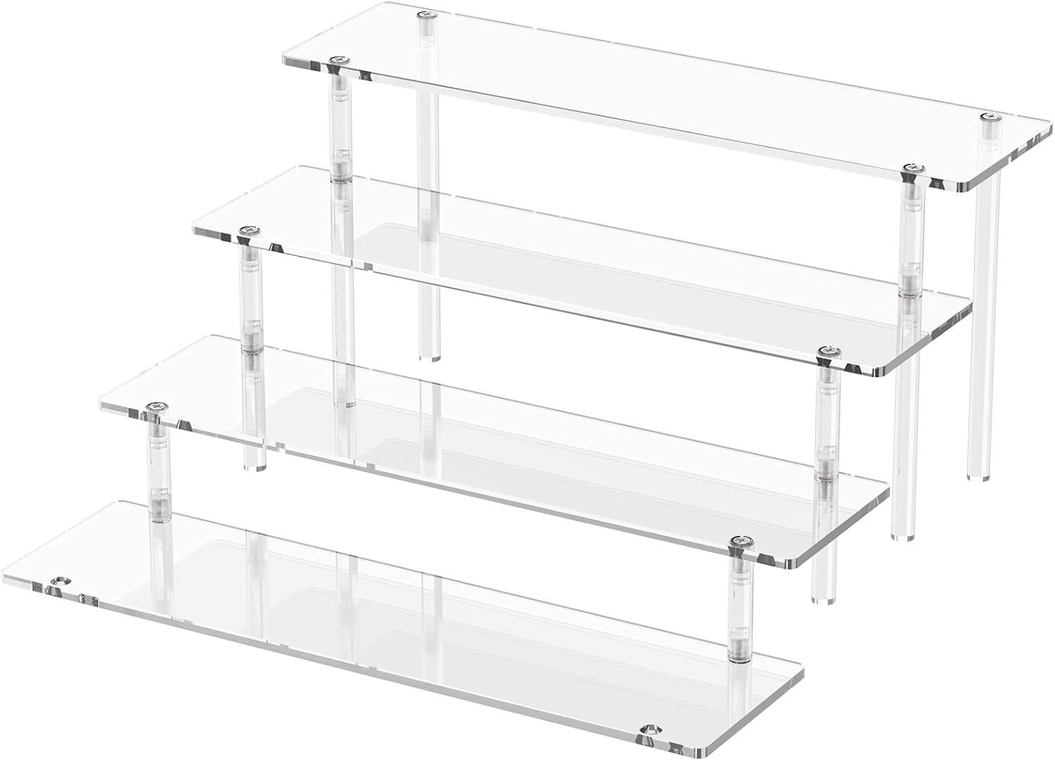4 Tier Acrylic Display Risers, Clear Perfume Organizer, Cupcake Stand