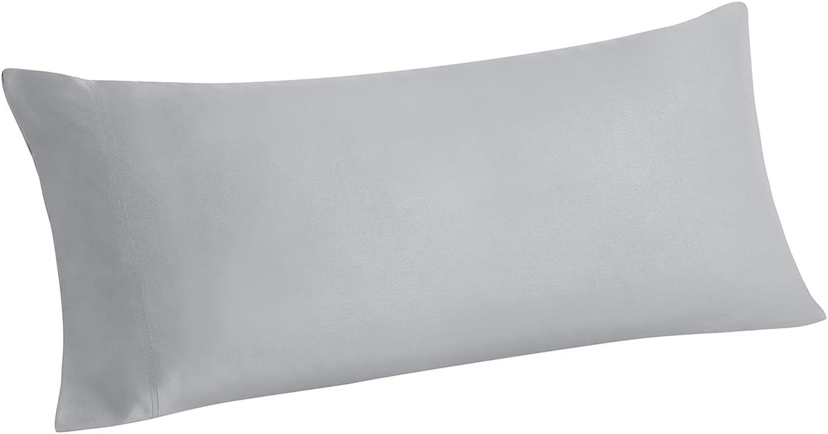BEDELITE Body Pillow Pillowcase, Rayon from Bamboo, Silver Grey, 20"x54"