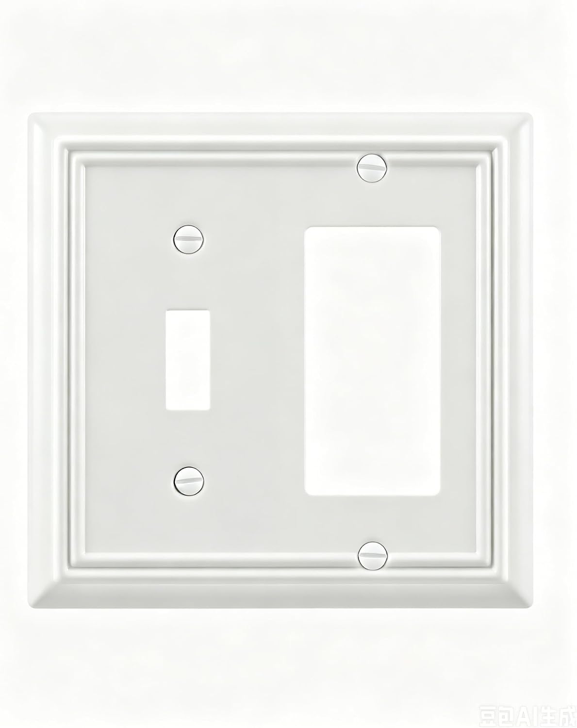 Switch Plates Outlet Covers, 1-Pack Metal Wall Plate, Off White