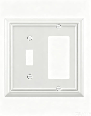 Switch Plates Outlet Covers, 1-Pack Metal Wall Plate, Off White
