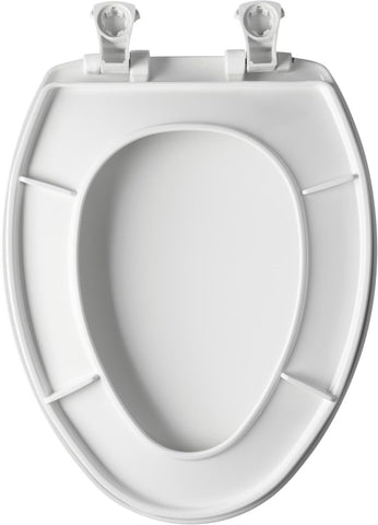 Bemis 7300EC Toilet Seat, Removes for Easy Cleaning, Durable Plastic, Made in USA, Elongated, White