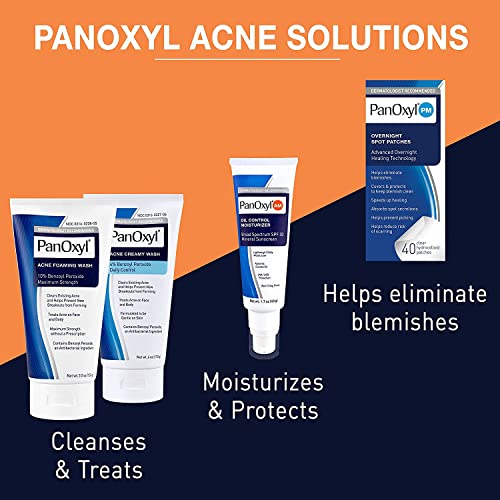 PanOxyl Acne Foaming Wash Benzoyl Peroxide 10% Maximum Strength Antimicrobial, 5.5 Oz (Pack of 2)