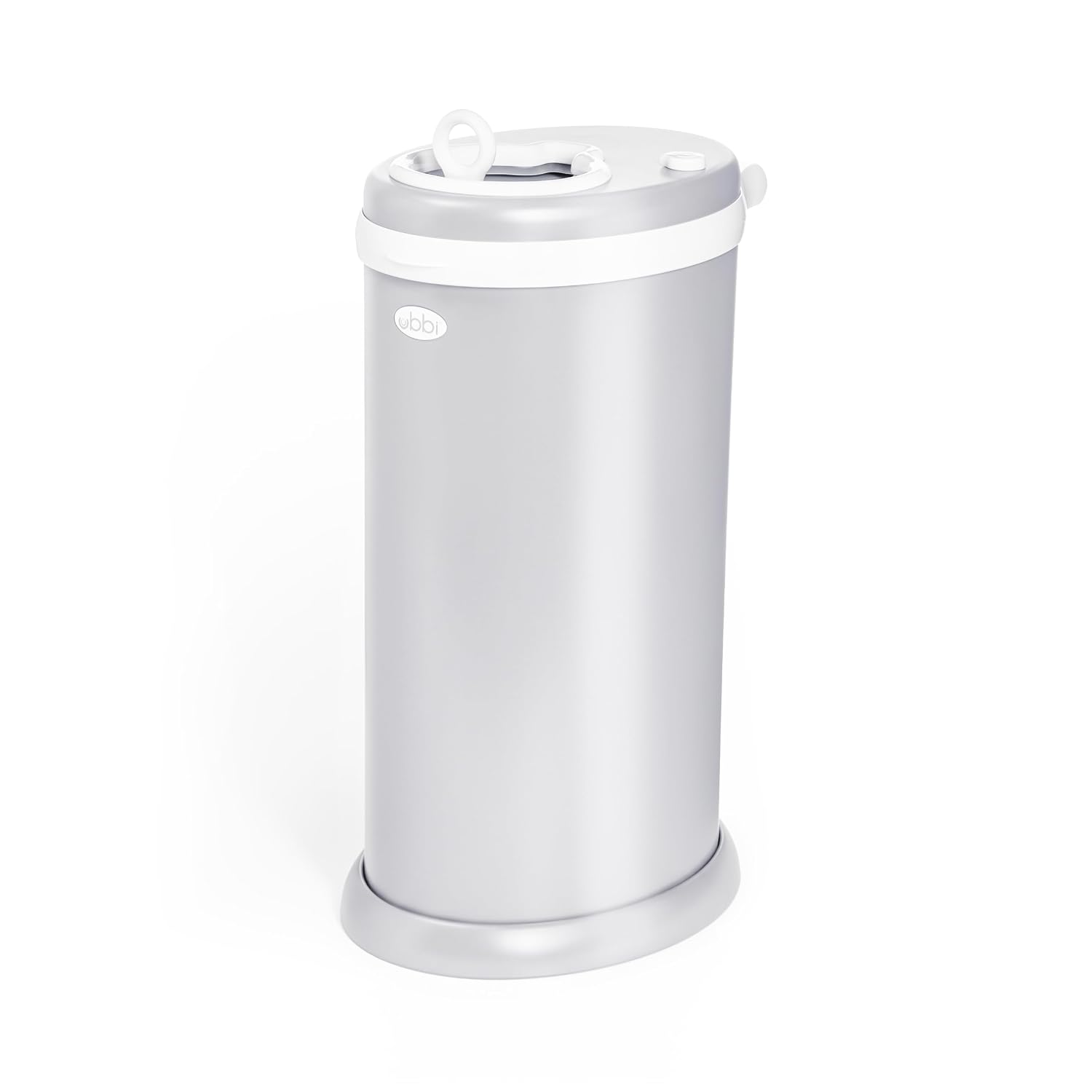 Ubbi Stainless Steel Diaper Pail, No Special Bags, Odor-Locking, Gray