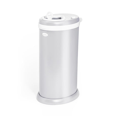Ubbi Stainless Steel Diaper Pail, No Special Bags, Odor-Locking, Gray