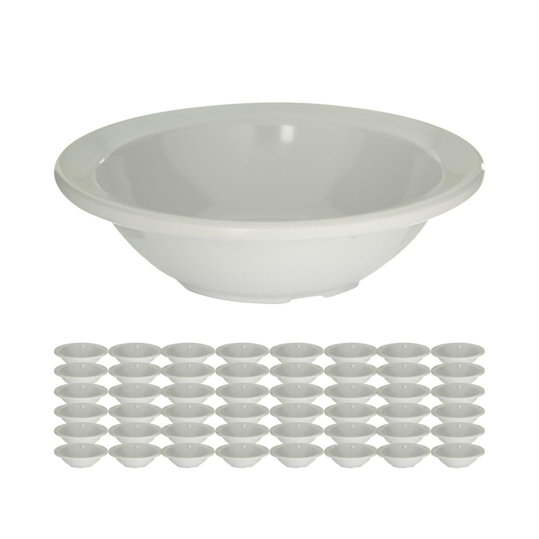 Carlisle FoodService Products Kingline Fruit Bowl, Heavy Duty Melamine Dish for Serving, 4.75 Oz, 48 Count, White