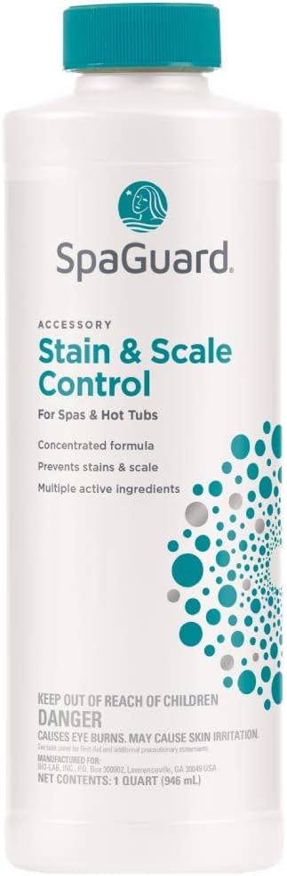 SpaGuard Stain & Scale Control for Spas & Hot Tubs, 1 Quart, 3 Pack