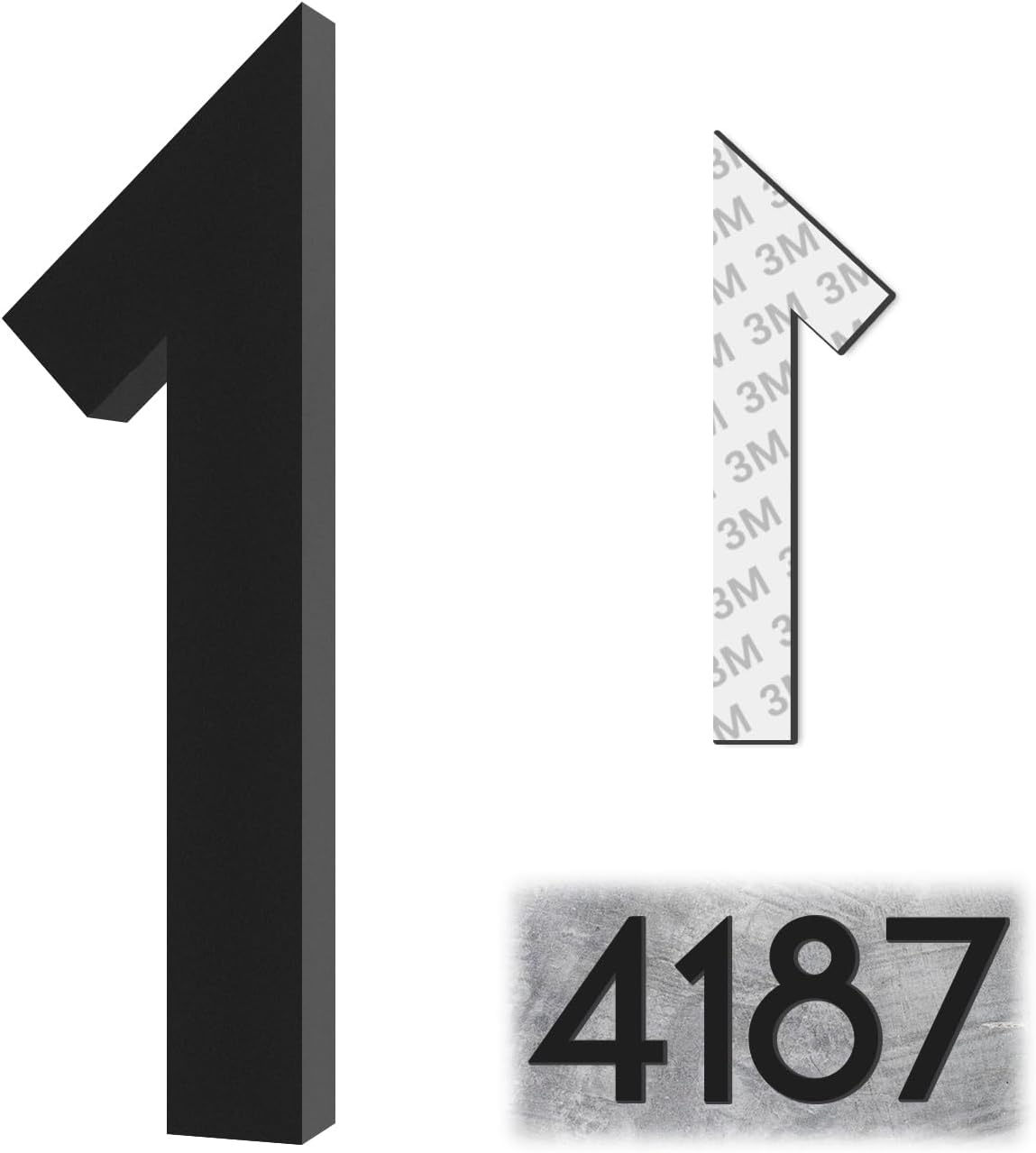 4 Inch House Numbers, Self-adhesive Mailbox Numbers Modern House Number