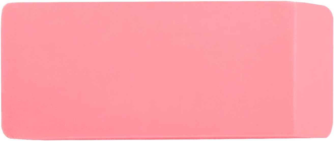 Amazon Basics Rectangular Erasers for School and Office, Pink, Art Eraser for Drawing, Stationery Supplies, 24 Count