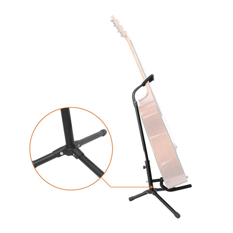 Amazon Basics Foldable Padded Guitars Stand for Acoustic, Electric, Bass and Banjos, Sturdy and Portable, Black