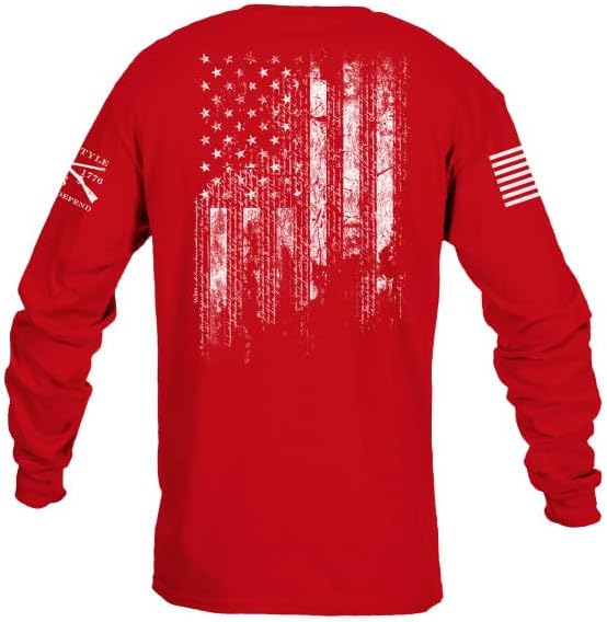 Grunt Style 1776 Flag Long Sleeve Men's Graphic Tee