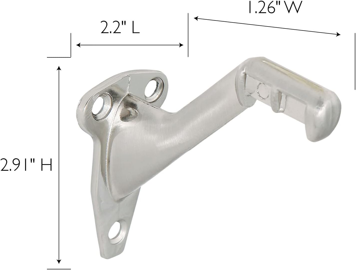 Design House Standard Handrail Bracket, Satin Nickel