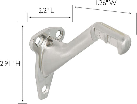 Design House Standard Handrail Bracket, Satin Nickel