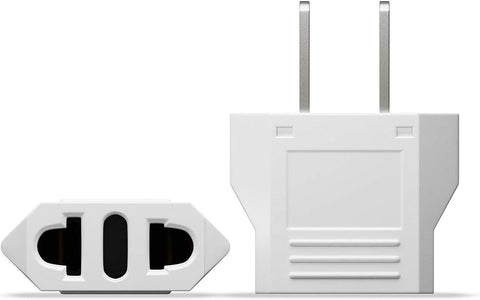 Unidapt European to US Plug Adapter, 220V to 110V Pin Converter, 2-Pack