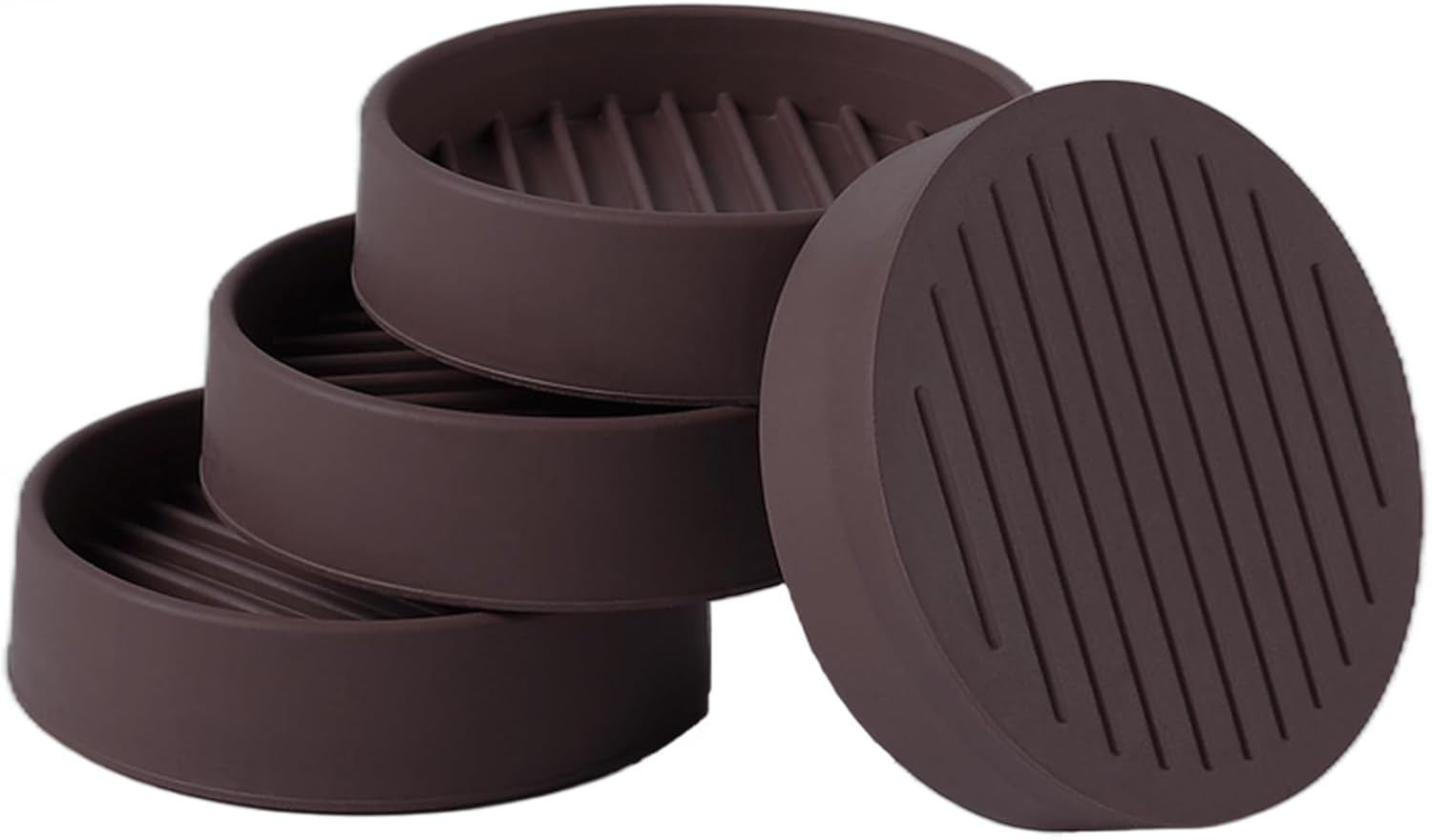 Jayen Rubber Furniture Caster Cups, Non-Slip Round Furniture Pads, 2"