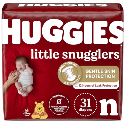 Huggies Newborn Diapers, Little Snugglers Baby Diapers, Size Newborn (up to 10 lbs), 31 Count