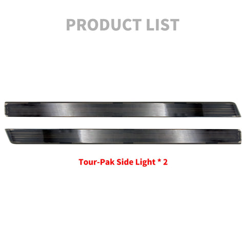 CARGLETRUE Smoke Tour Pack Side Marker Light LED Fit For Harley Touring Electra Glide Classic Trike Tri Glide Ultra Classic 2006-2023 (Generation 2)