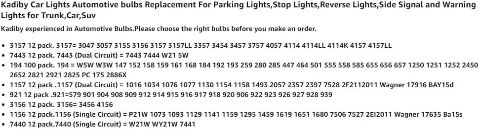 12 Pack 3156 Bulb,T25 3155 3156ll 3456 4156 P27W Back Up Light/Reverse/Turn Signal Bulbs Halogen Long Life Fit for E150-E350 Escape F250-F350 Focus Mustang Ranger Civic Corolla Solara