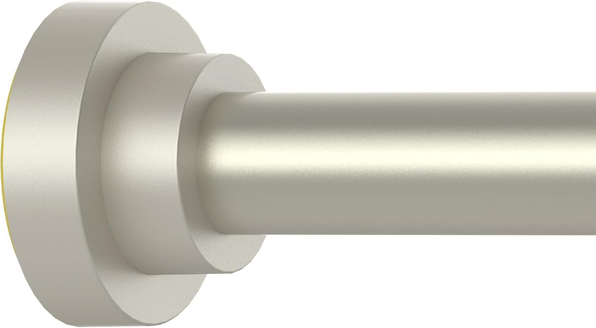Thestoa Brushed Nickel Shower Curtain Rod Adjustable 43-78 inch, 1"Diameter Spring Tension Curtain Rod No Drill, Anti-Rust Non-Slip Shower Rod for Bathroom Tension Rod