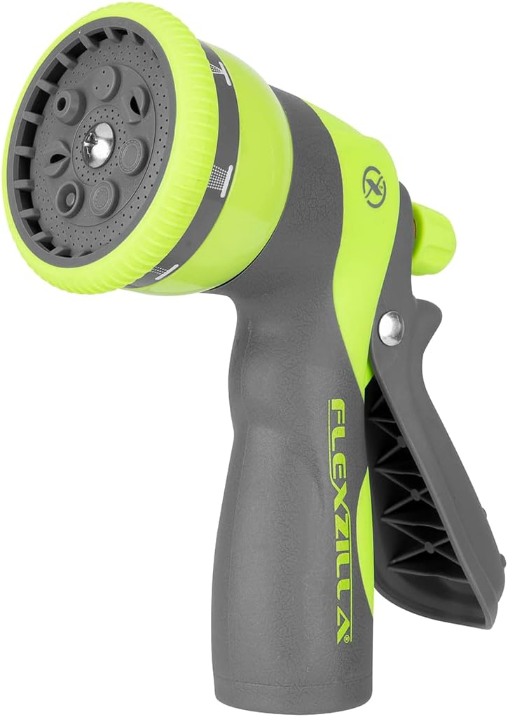 Flexzilla 6-Pattern Adjustable Garden Hose Nozzle Sprayer with Easy to Use on/off toggle & Durable Design