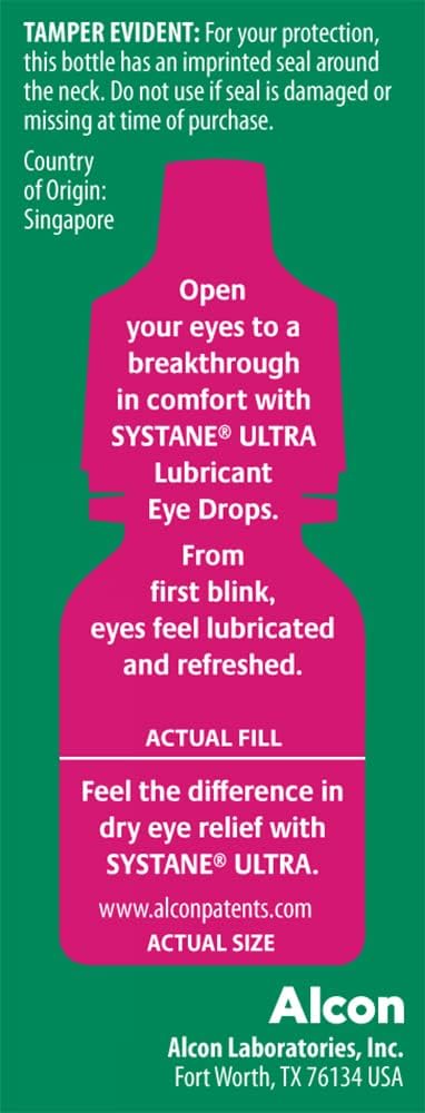 Systane Ultra Lubricant Dry Eye Drops, 0.14 Fl Oz