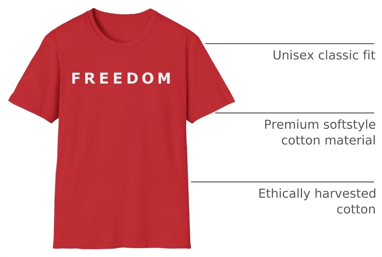 Charlie Kirk Freedom Softstyle T-Shirt - Memorial Tribute Tee in Loving Memory 2025 TPUSA Tee