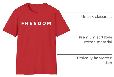 Charlie Kirk Freedom Softstyle T-Shirt - Memorial Tribute Tee in Loving Memory 2025 TPUSA Tee