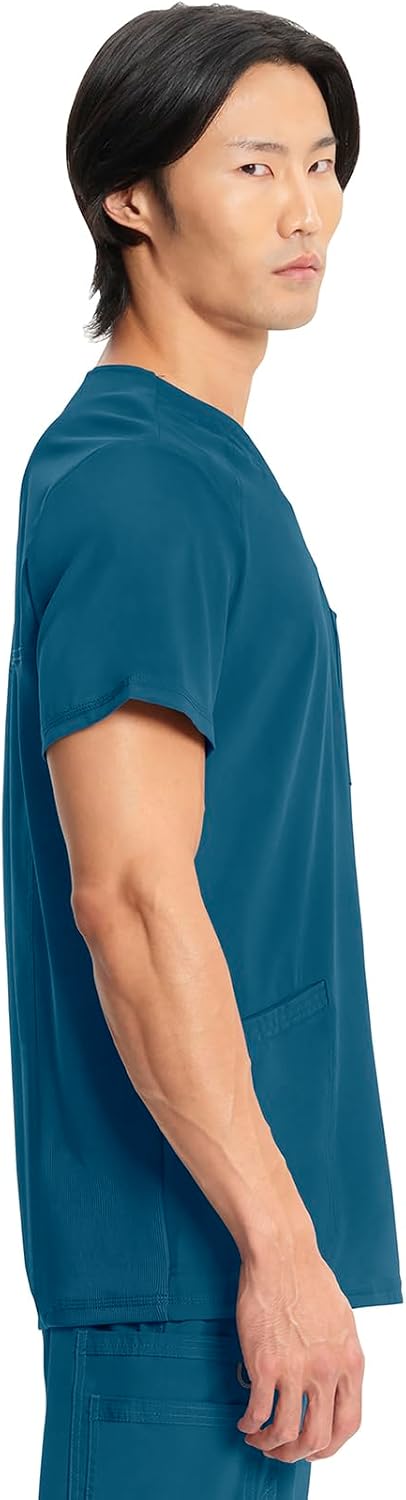 Cherokee Infinity Men's V-Neck Scrub Top with 3 Pockets and 360° Stretch