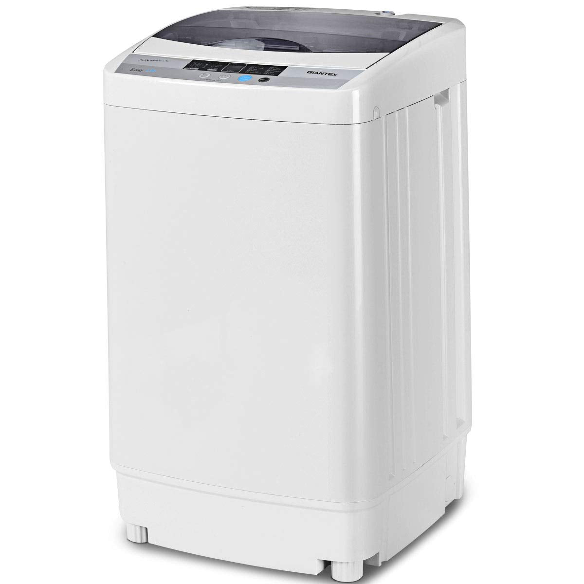 Giantex Full-Automatic Washing Machine Portable Compact 1.34 Cu.ft Laundry Washer Spin with Drain Pump, 10 programs 8 Water Level Selections with LED Display 12 Lbs Capacity