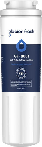 GLACIER FRESH UKF8001 Whirlpool Refrigerator Water Filter 4, 1 Pack