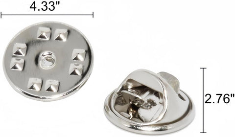 Lock Pin Backs for Lapel Pins, 50 Pack