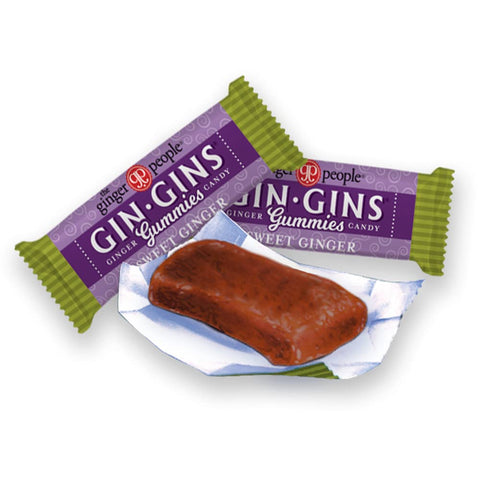 GIN GINS Sweet Ginger Gummies Made w/Fresh Ginger 1lb 1Pk